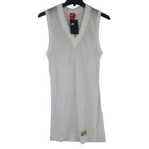 Nike Womens XS White Sleeveless Mesh V-Neck Top